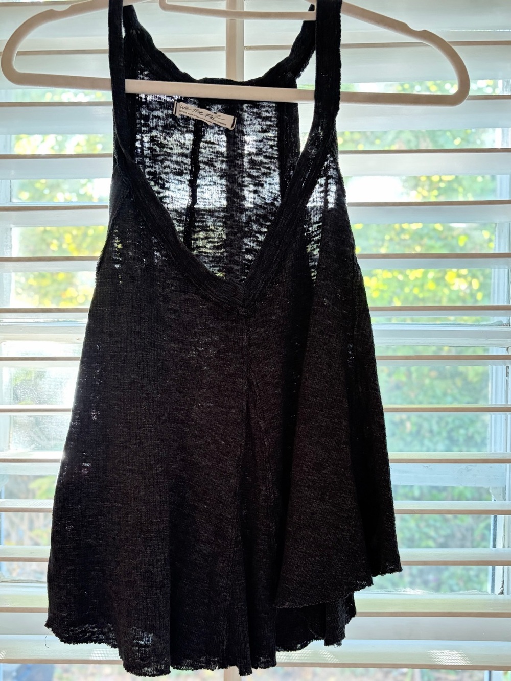We The Free Black Sheer Swing Chemise